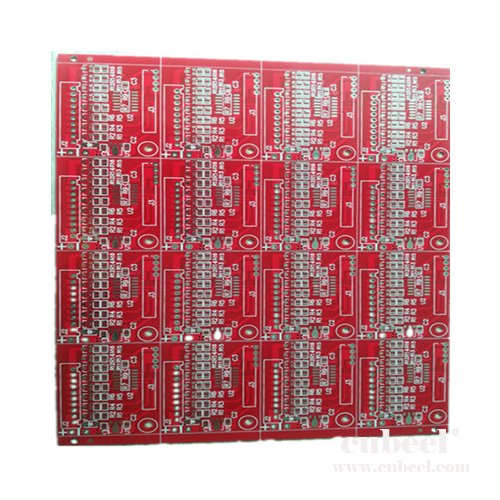 Double sided PCB board with Red Solder mask